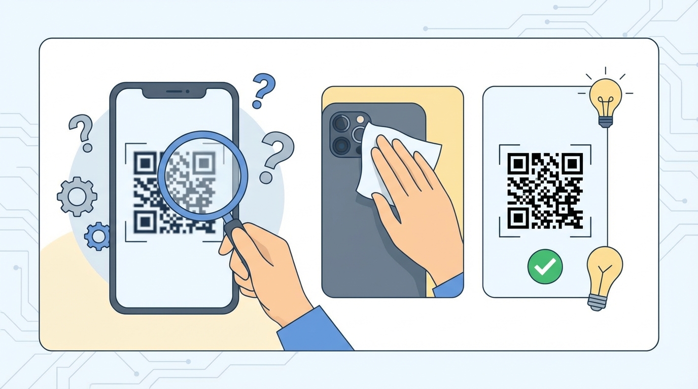 QRコード読み取れない解決法は？