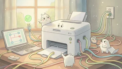 プリンター認識トラブルは、ほとんどが基本的な確認で解決できます