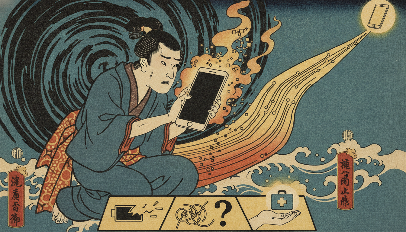 スマホ画面が真っ暗になった時の対処法｜原因別の解決手順と応急措置