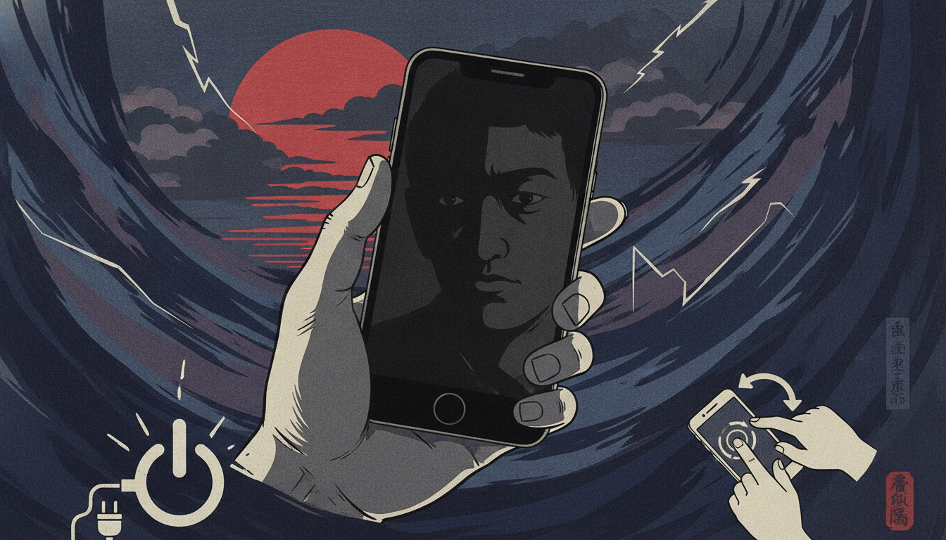 結論：画面が真っ暗な場合は、まず充電と強制再起動から始める