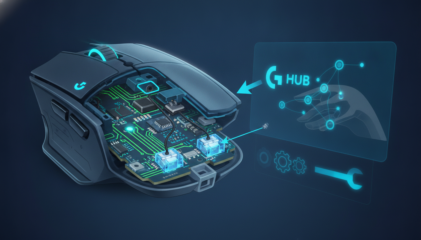 ゲーミングマウス用のG HUBでのサイドボタン設定