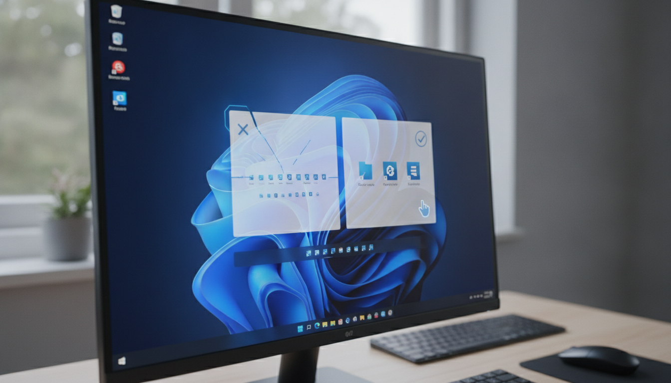 Windows 11でタスクバーのアイコンサイズを調整する手順